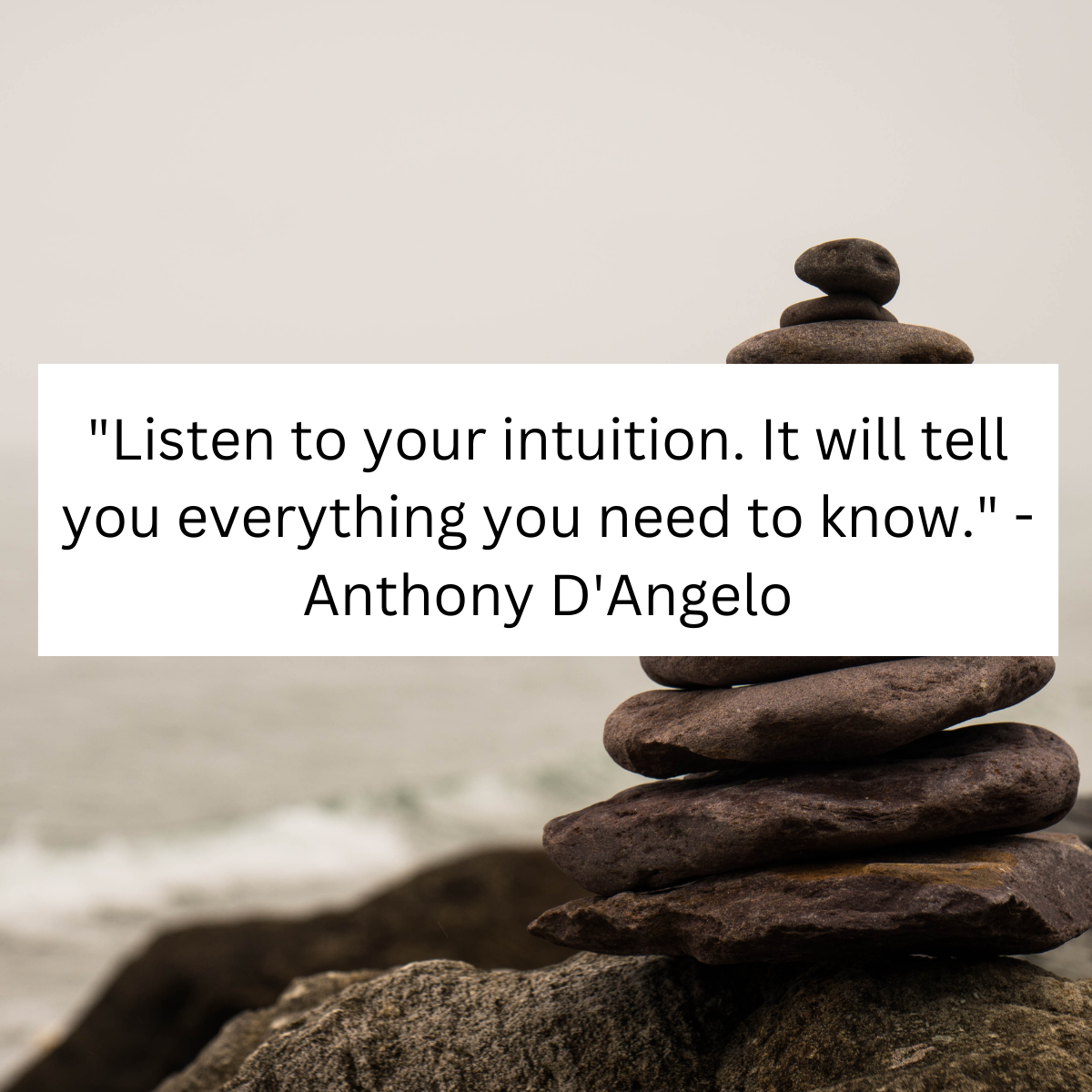 "Listen to your intuition. It will tell you everything you need to know." - Anthony D'Angelo
